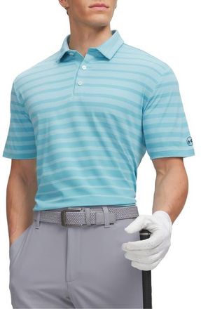 Under Armour UA ArmourDry Stripe Performance Golf Polo in Blue Haze at Nordstrom, Size Xx-Large