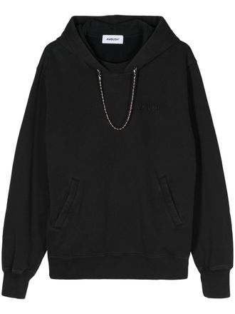 AMBUSH Black Ballchain Detail Cotton Hoodie