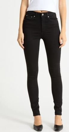 Rag & Bone Nina High Waist Skinny Jeans in Black at Nordstrom Rack, Size 24