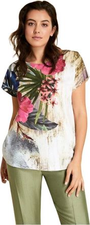 Marina Rinaldi T-Shirts, female, Multicolor, Size: S Casual Cotton T-Shirt for Women