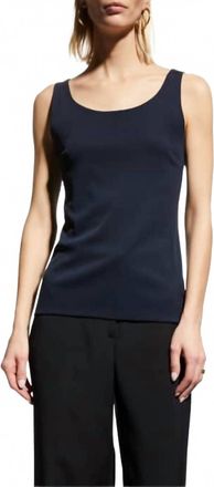 Lafayette 148 New York Rider Scoop-Neck Tank In Black