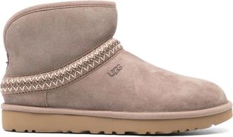 UGG mini Crescent boots - women - Suede/Recycled Fabric/TENCEL Lyocell (LENZING)/Recycled Wool/Rubber - 5 - Neutrals