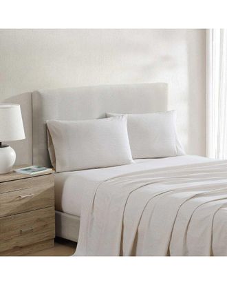 Nautica 200 Thread Count Penny Pinstripe Cotton Percale Sheet Set