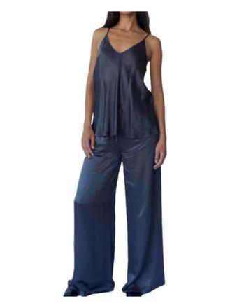 Starkx Silky Slip Top In Navy