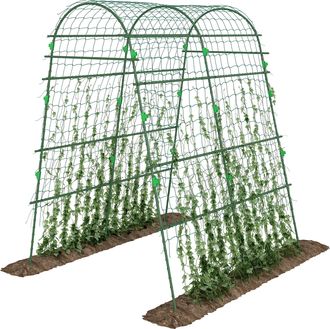 OEM Enrejado De Pepino 206 Cm Enrejado De Jard&iacute;n De Arco Para Plantas Trepadoras Al Aire Libre Con Marco De Acero Verde