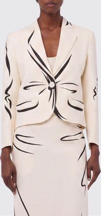 Moschino Blazer monopetto in cr&ecirc;pe stampato