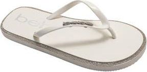 Bebe Rhinestone Flip Flop in White at Nordstrom Rack, Size 11