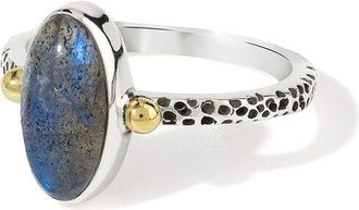 Tiramisu Silver 2.10 ct. tw. Labradorite Statement Ring
