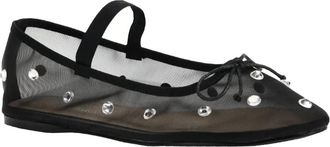 Chinese Laundry Womens Adette Stone Mesh Flat Shoes In Black