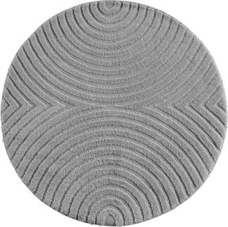 Nazar Rugs Alfombra geom&eacute;trica gris redonda d120 cm
