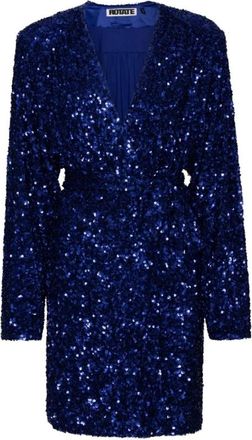 Rotate Sequin Wrap Dress - Dames - Wikkelkleedje - Blauw - XS - Kleedjes
