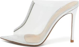 Gianvito Rossi Pre-owned 115 mm muiltjes verfraaid met stras - Beige