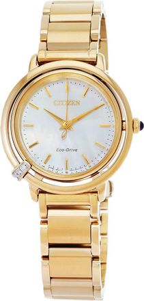 Citizen L Eco-Drive Mother of Pearl Dial Ladies Watch EM1092-64D