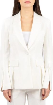 Pinko Carciofo Jas - Dames - Blazers - Wit - L - Leer - Jassen