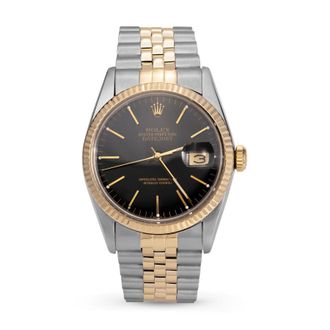 Rolex Pre-owned Rolex Datejust Automatic Chronometer Black Dial Unisex Watch 16013 BKSJ