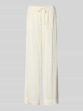 Mustang Jeans Mustang Hose aus Viskose-Leinen-Mix Modell LACEY in Offwhite, Gr&ouml;&szlig;e 34