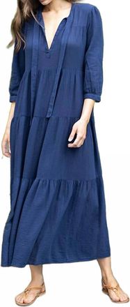 Honorine Long Giselle Dress In Midnight