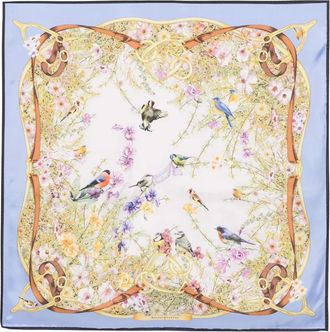 Aspinal of London Foulard Edwardian Garden - Blu