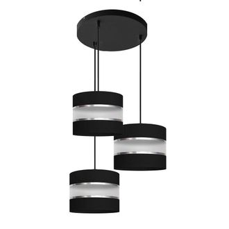 Netlighting Helen Cluster Pendant Ceiling Light Black Silver 35cm