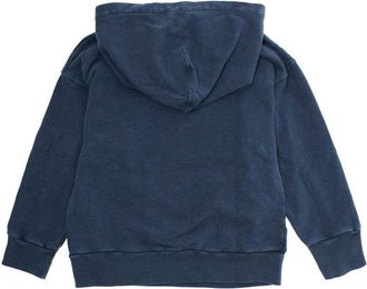 Emporio Armani Boys Blue Hoodie With Drawstring Hood Cotton Hoods & Sweatshirts