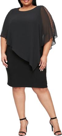 S.L. Fashions Embellished Sheath Dress in Black at Nordstrom, Size 16W