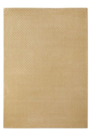Wecon Home Alfombra de lana con relieve beige arena 160x230