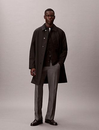 Calvin Klein Tech Wool Blend Car Coat