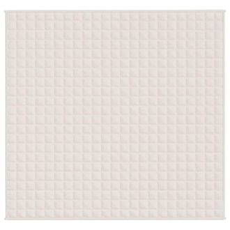 Berkfield Home Soft Weighted Blanket Light Cream 220x235 cm King 11 kg Fabric