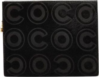 Chanel Pre-owned Pony Hair Clutch - Dames - Vintage Clutch - Zwart - ONE Size - Leer - Vintage