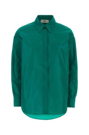 Fendi Turquoise Taffetas Shirt