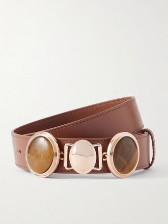 Gabriela Hearst Cintura In Pelle Con Decorazione - Marrone