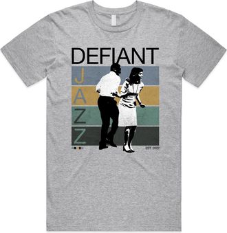 Sanfran Clothing Defiant Jazz Shirt Top Retro Vintage 90s TV Show Gift for Him Her T-Shirt Tee Extra Large/Light Grey