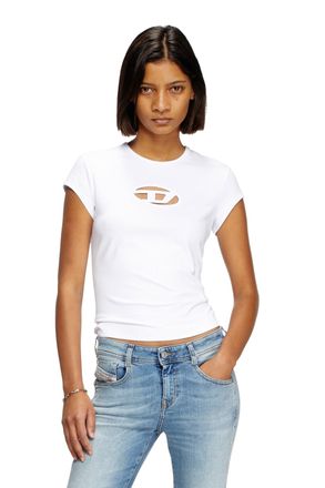 Diesel T-shirt with peekaboo logo - T-Shirts - Woman - White