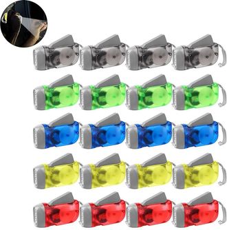 No Brand Paquete De 20 Minilinternas De Emergencia Led De 3 Led Con Manivela, Sin Pilas (colores Surtidos)