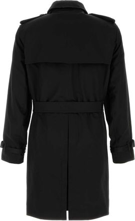 Burberry Double-Breasted Cotton Trench Coat - Black