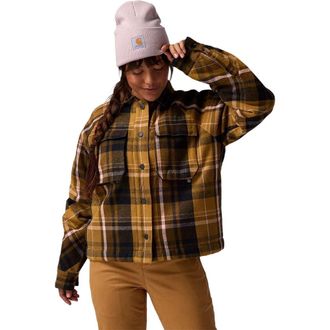 Backcountry Venture Pile-Fleece Lined Flannel Jacket - Womens in Bistre Plaid at Nordstrom, Size X-Large