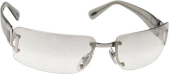Bulgari Pre-owned Vintage Plastic Zonnebril - Dames - Vintage Accessoires - Grijs - ONE Size - Vintage
