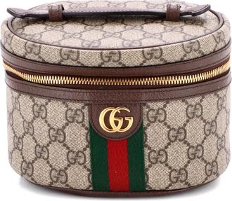 Gucci Ophidia GG Cosmetic Case gecoat canvas kleine buidel - Bruin
