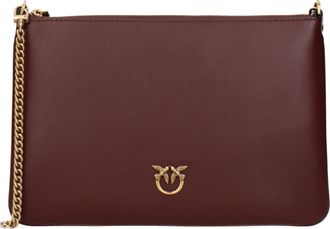 Pinko Pinko Crossbodytassen Dames Leer Rood/Bordeaux
