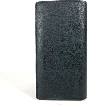 Louis Vuitton Black Leather Long Wallet (Bi-Fold) (Pre-Owned)