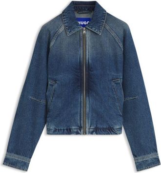 HUGO BOSS Zippered bomber jacket in denim