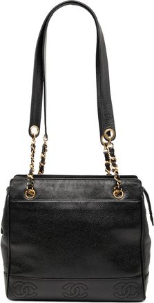 Chanel Tweedehands Triple Cc Kaviaar Schoudertas