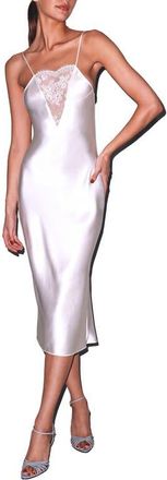 Fleur du Mal Frankie Lace Slip Dress in Ivory at Nordstrom, Size X-Small