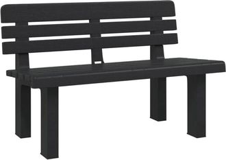 vidaXL Garden Bench Anthracite 110x52x71 cm Polypropylene vidaXL
