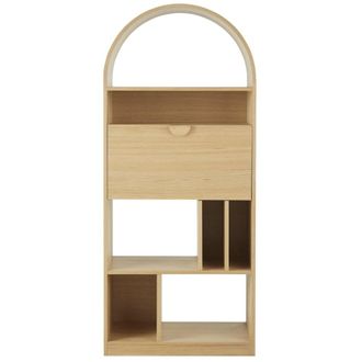 Maisons du monde Escritorio con estantería y 1 puerta abatible con estantes