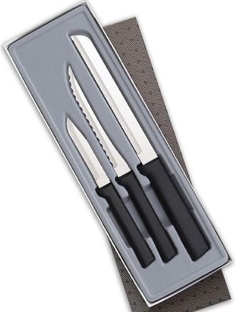 Rada 3 Piece Sensational Serrations Knife Set in Black at Nordstrom