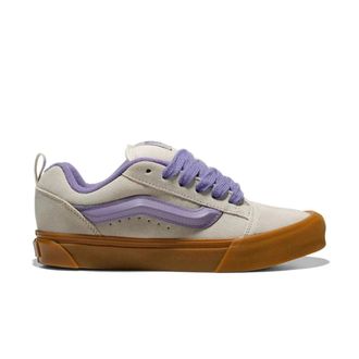 Vans Sneakers, female, Multicolor, 5 UK, Beige and Lilac Canvas and Leather Sneaker Unisex
