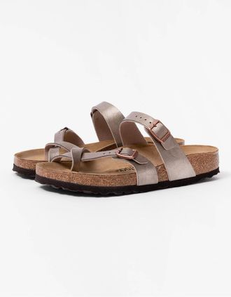 Birkenstock Womens Birkenstock Mayari Birko Flor Womens Sandals - Graceful Pearl White - Brown - Size: 8/D