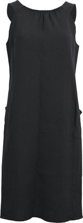 Oscar De La Renta Shift Dress in Black Wool