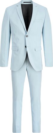 Jack & Jones Plus Size Anzug JPRFRANCO SUIT NOOS PLS, Herren, Gr. 64, N-Gr, chambray blau, Web, Obermaterial: 78% Polyester, 17% Viskose, 5% Elasthan, JACK & JONES PLUSSIZE,